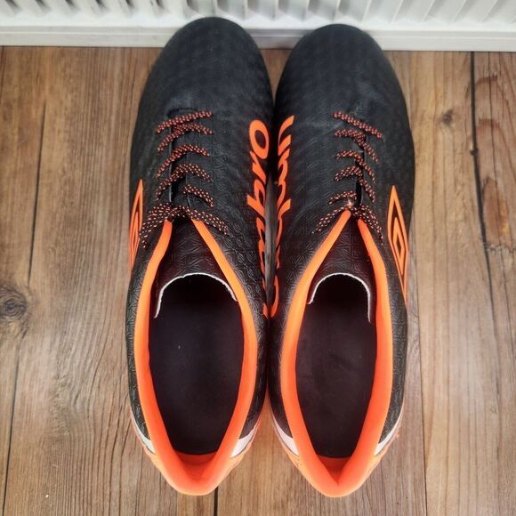 Umbro Men's Sz 13 Club 3.0 FG/MG Soccer Cleats Black Orange Athletic Field Boots - Picture 6 of 10